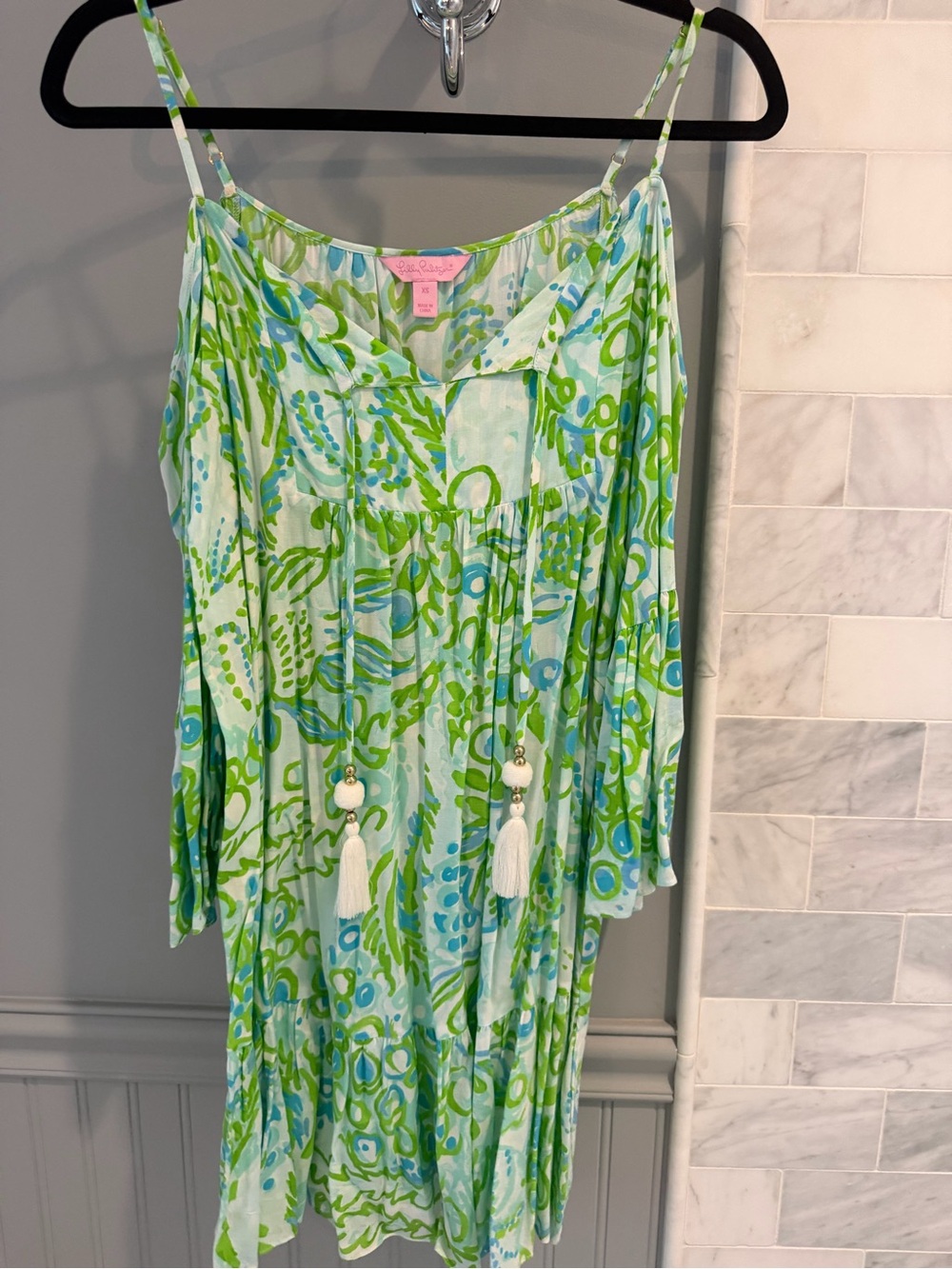 Lilly Pulitzer Green & Aqua Printed Mini Dress